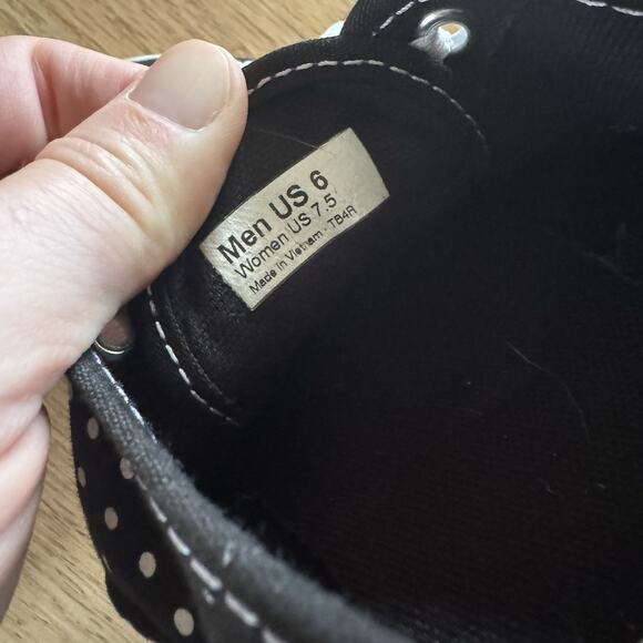 Vans Lo Pro Black White Polkadot Shoes Low Profile Women 7.5 - Picture 5 of 7